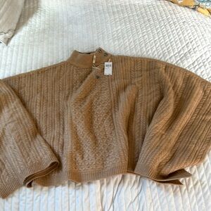 Women's Tan poncho Sweater
